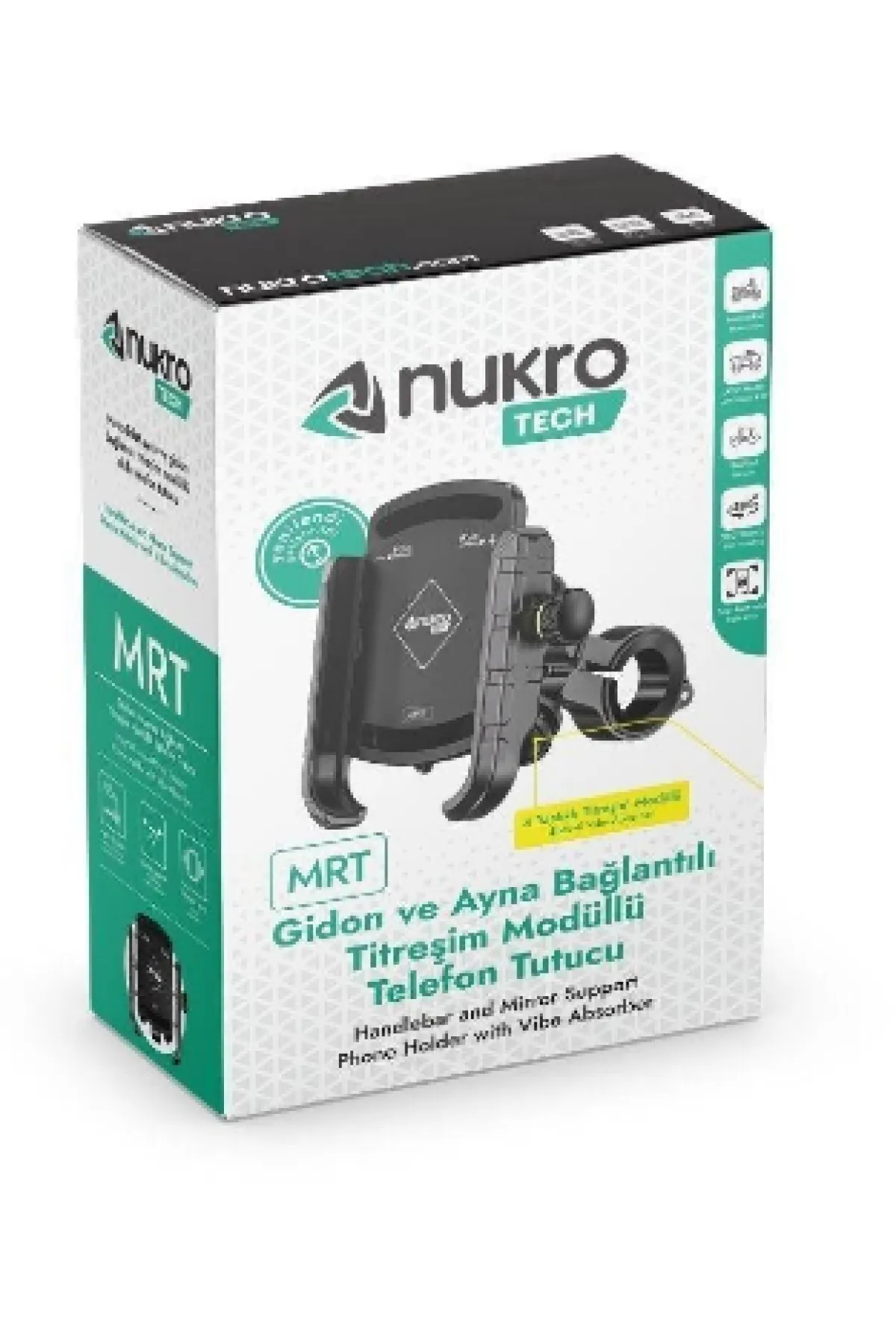 NUKROTECH YENİ MRT 4 YASTIKLI TİTREŞİM MODÜLLÜ TELEFON TUTUCU